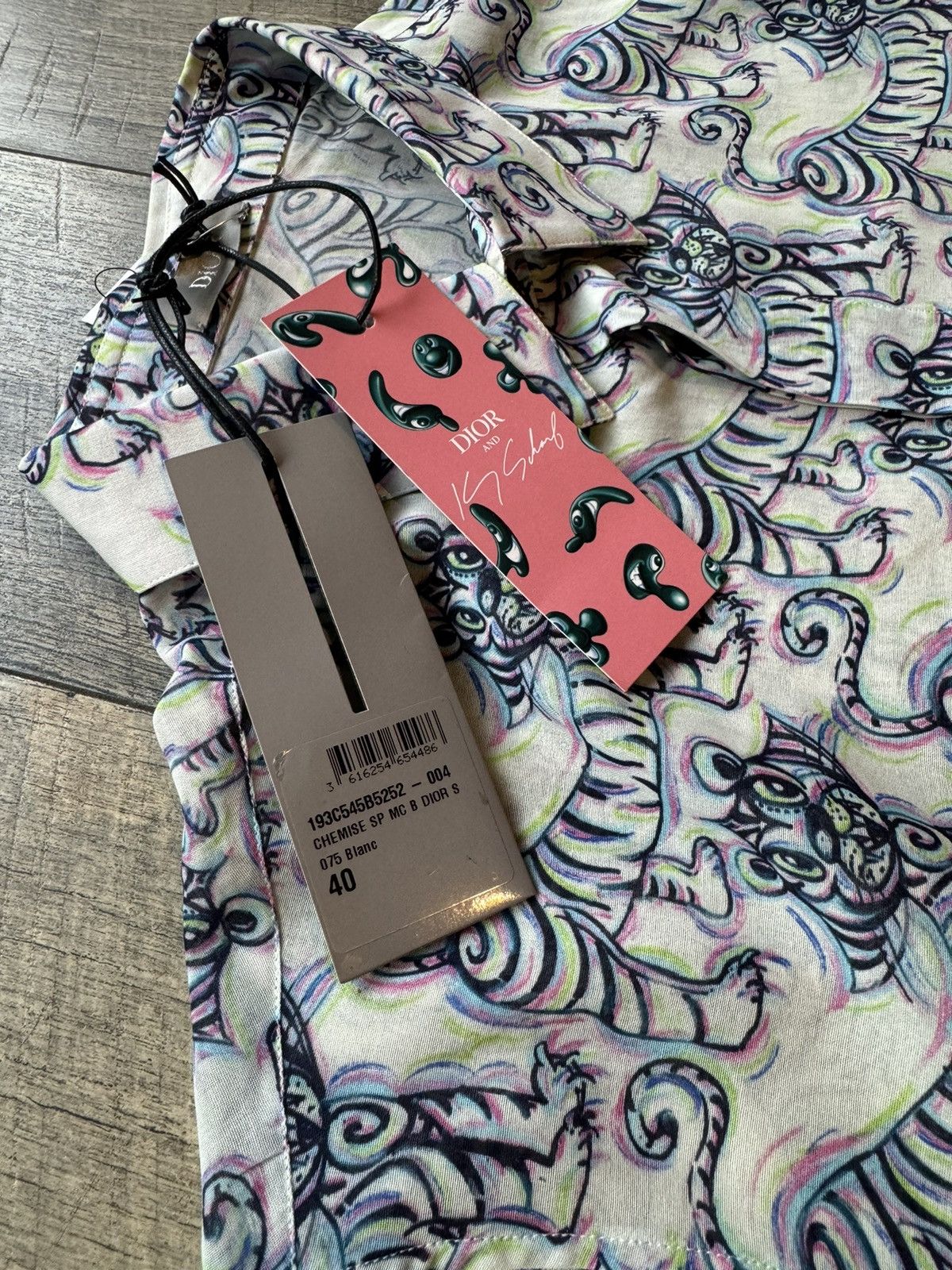 Dior Dior Kenny Scharf SS21 Psychedelic Tiger Print Button Up NWT Size US M / EU 48-50 / 2 - 6 Thumbnail