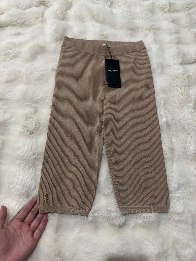 Saint Laurent Paris Saint Laurent Paris size M Women's Golden Logo Knit Bicycl Size US 27 - 1 Thumbnail