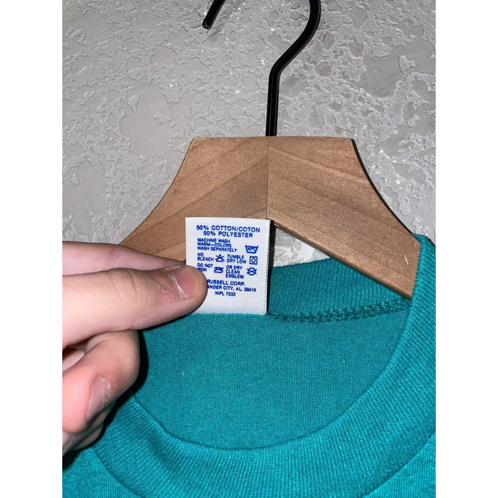 Jerzees Vintage Native American Shirt Test Print Tee Teal 80s VTG M Size US M / EU 48-50 / 2 - 9 Thumbnail
