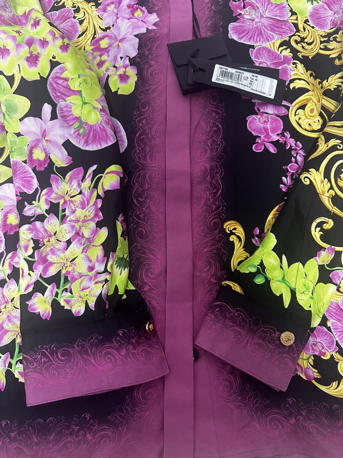 Versace Versace Medusa Orchid Silk Shirt Size S / US 4 / IT 40 - 6 Thumbnail