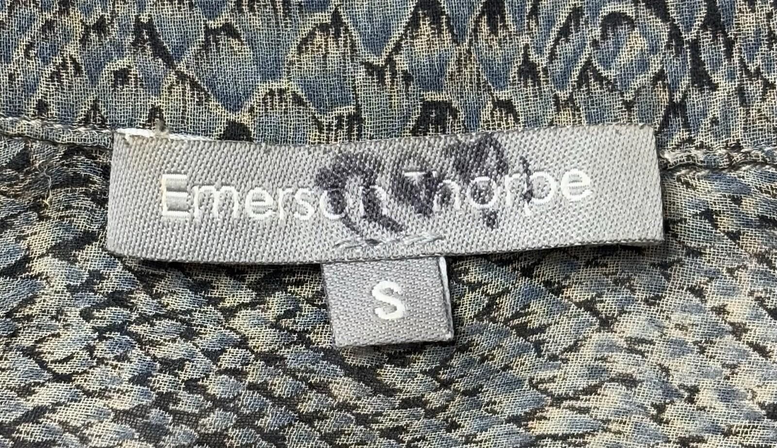 Other Emerson Thorpe Top Women's Small Silk Button Up Snakeskin Size S / US 4 / IT 40 - 2 Thumbnail