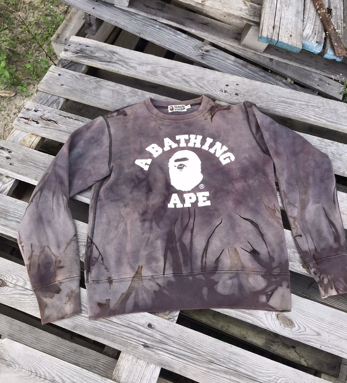 Japanese Brand × Nigo × Vintage Vintage A Bathing Ape art by flood Size US M / EU 48-50 / 2 - 1 Thumbnail