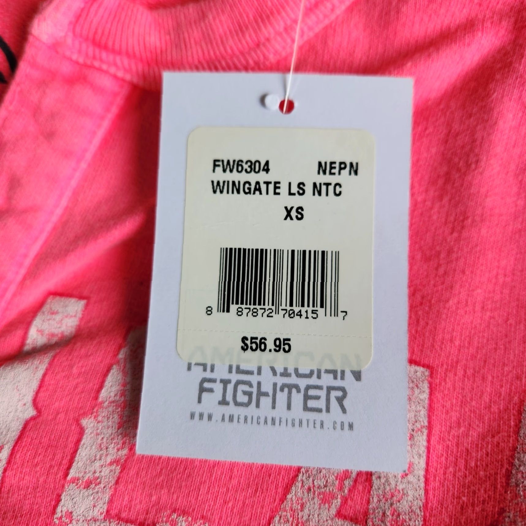 Vintage American Fighter Women's Pink XS Graphic Print Sweatshirt By Affliction Wingate Size XS / US 0-2 / IT 36-38 - 7 Thumbnail