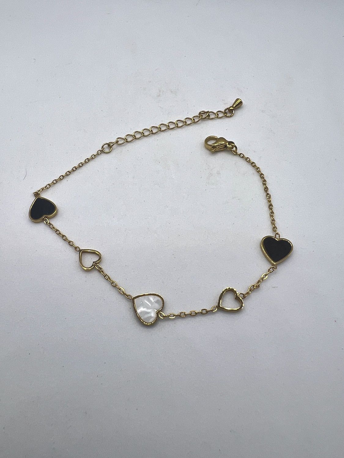 Jewelry Love Hearts Gold Chain Bracelet Size ONE SIZE - 2 Thumbnail