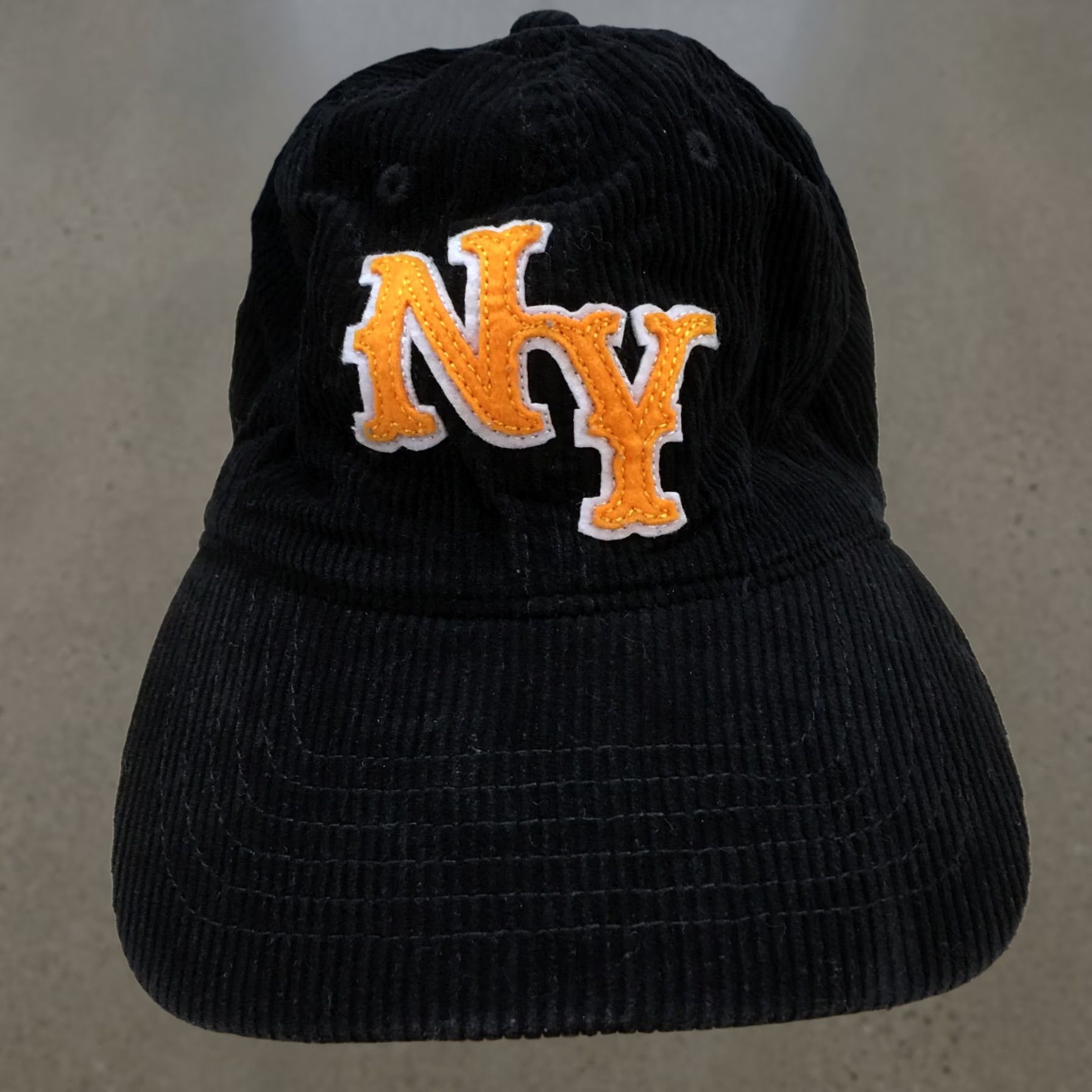 Mad Engine Mad Engine NY Baseball Cap Mens Black One Size Adjustable Corduroy Patch Logo Curved Brim Size ONE SIZE - 1 Thumbnail