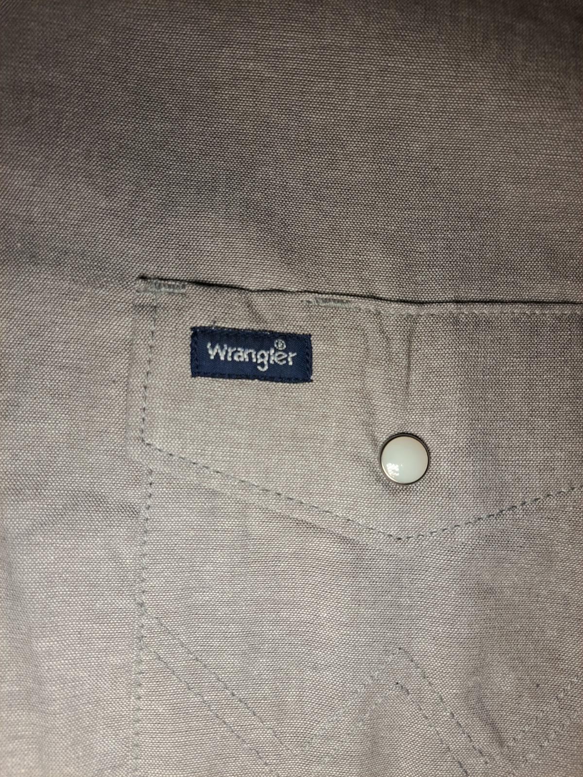 Wrangler VINTAGE Wrangler Pearl Snap Shirt Brushpopper Mens XXL Gray Size US XXL / EU 58 / 5 - 3 Thumbnail