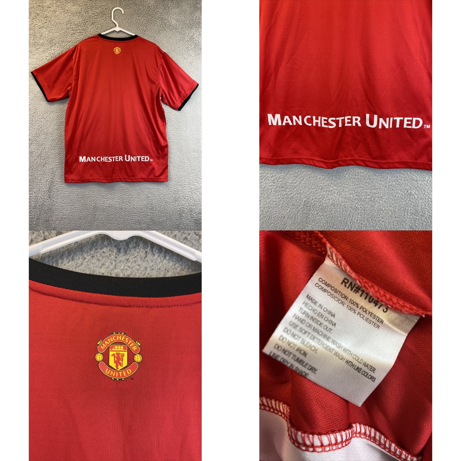 Vintage Manchester United Official red white football shirt - size L / 93-56 Size US L / EU 52-54 / 3 - 8 Thumbnail