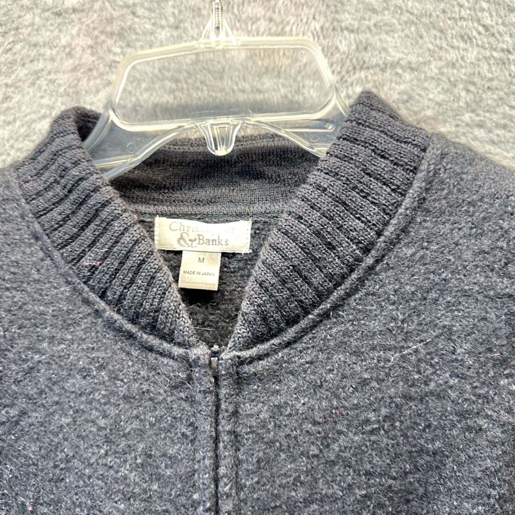 Vintage VINTAGE Christopher Banks Cardigan Womens Medium Black 100% Wool Full Zip Up Shirt Womens Medium Black Cardigan 100% Wool Full Zip Up Size M / US 6-8 / IT 42-44 - 6 Thumbnail