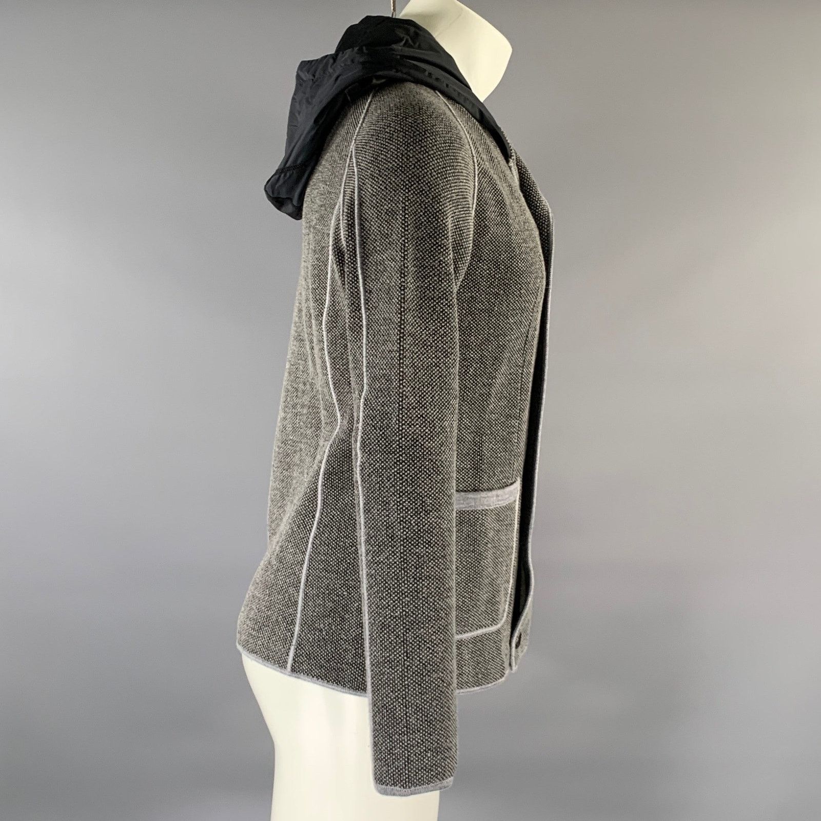 Other S Grey Black Wool Blend Double Breasted Jacket Size US S / EU 44-46 / 1 - 2 Thumbnail