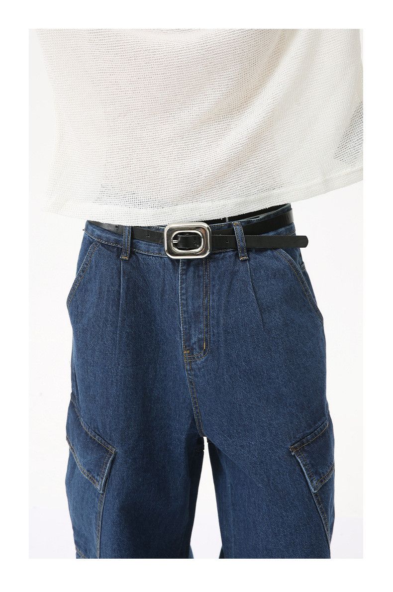 Japanese Brand Japanese retro style multi-pocket straight leg cargo jeans Size US 32 / EU 48 - 4 Thumbnail