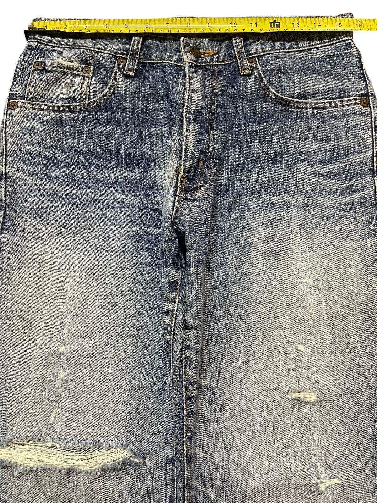 Edwin Vintage Edwin 503 Faded Wash Distressed Style Loose Jeans Size US 31 - 12 Thumbnail
