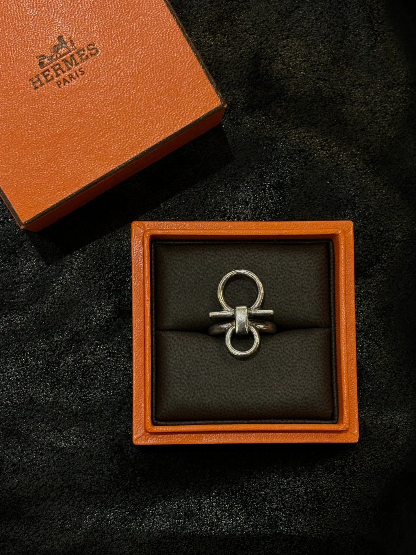 Hermes Hermes 925 Silver Three-Ring Ring Size 51 Size ONE SIZE - 1 Thumbnail