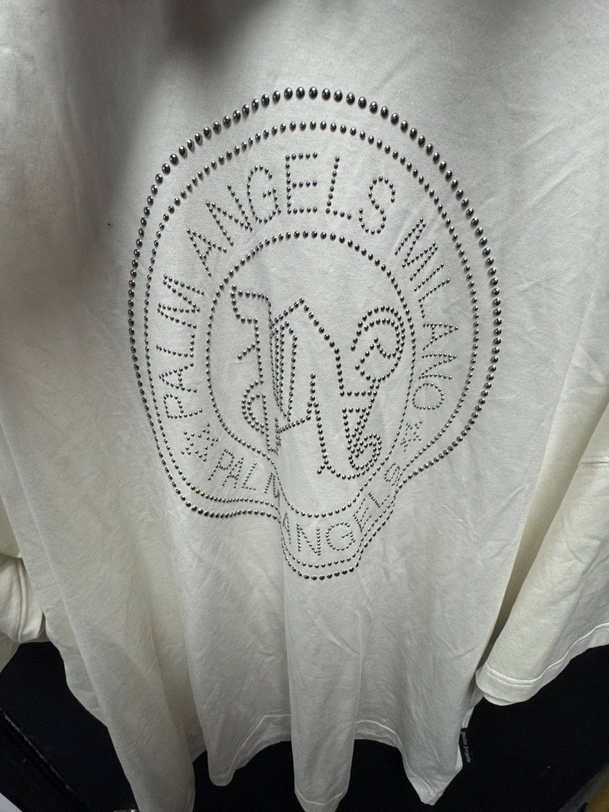 Palm Angels Palm Angels Milano Studded T-shirt Off White Size US L / EU 52-54 / 3 - 3 Thumbnail