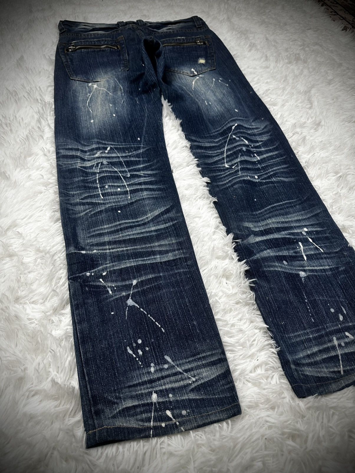 Tornado Mart 💥rare💥 japanese brand root three distressed splatter jeans Size US 32 / EU 48 - 8 Thumbnail