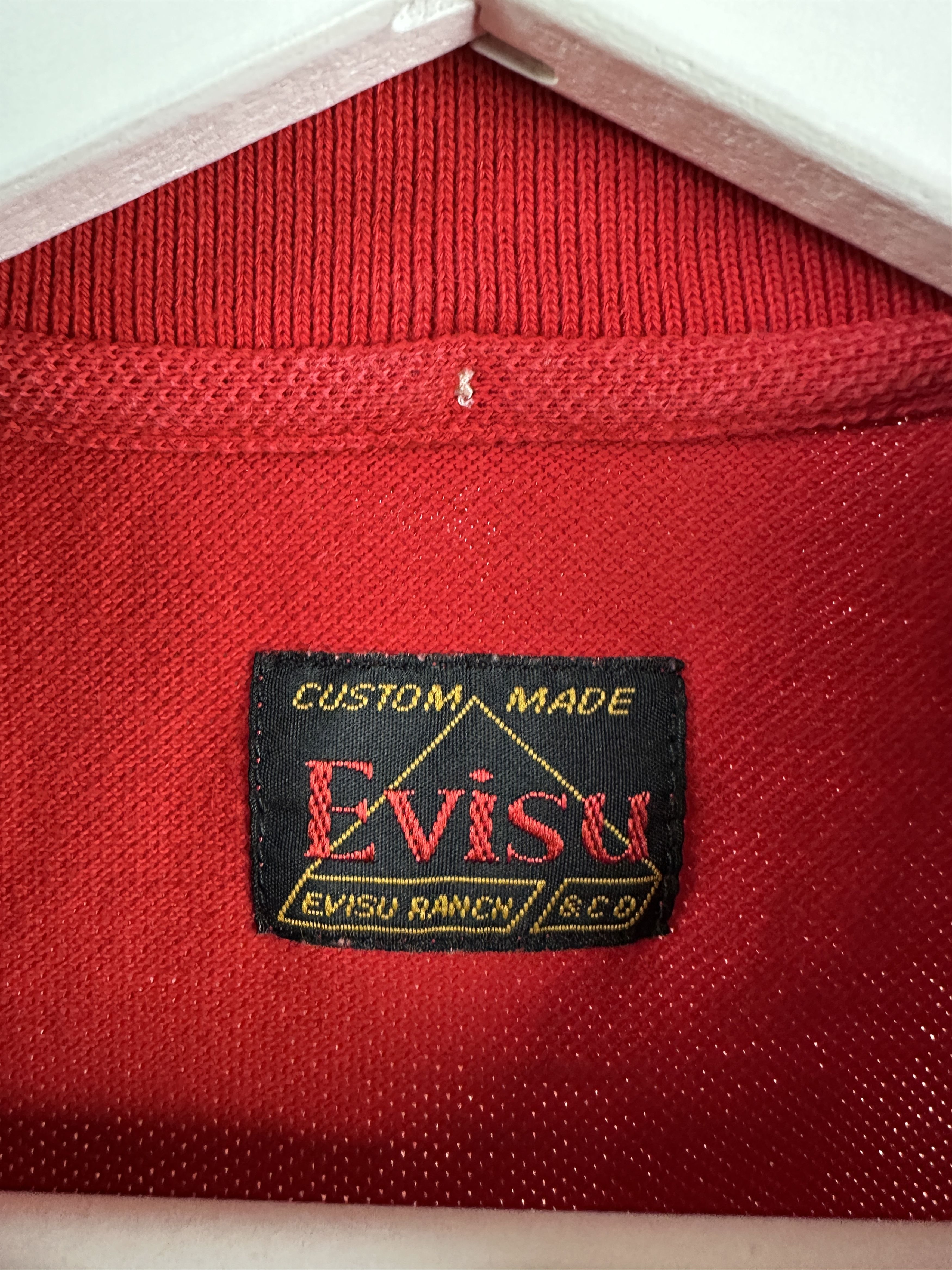 Evisu Vintage Evisu Red Polo Shirt – Size L – Evisu Ranch Japan Size L / US 10 / IT 46 - 4 Thumbnail