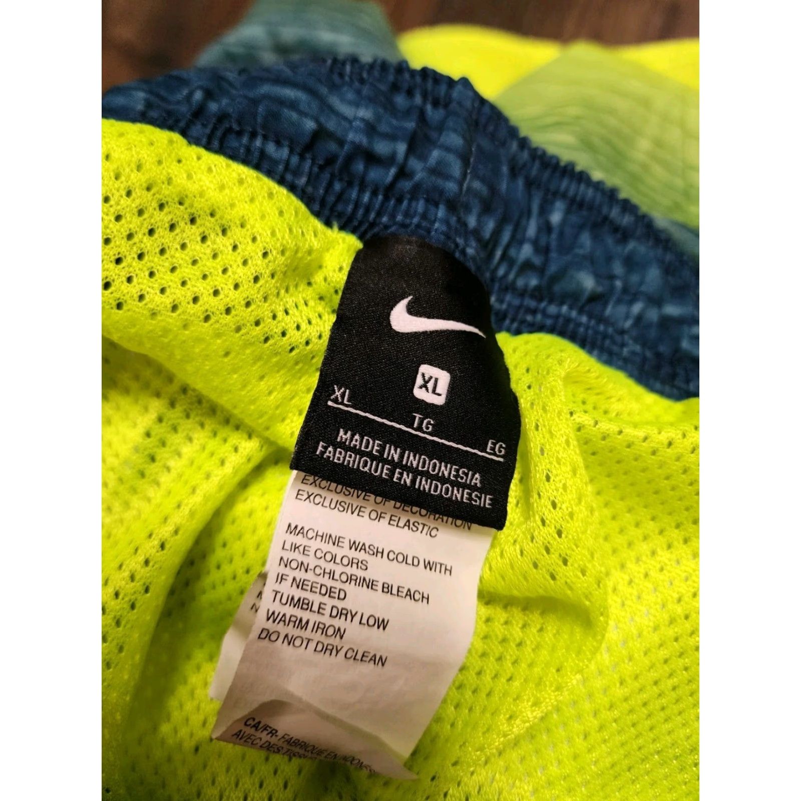 Nike Nike Mens XL Board Shorts Blue Green Swim Trunks Striped Surf Size US 36 / EU 52 - 6 Thumbnail