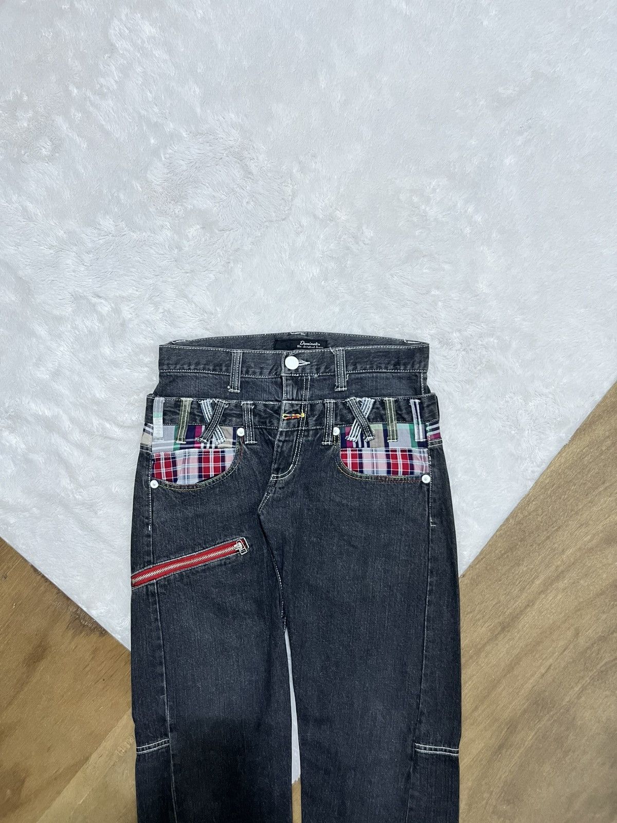 Other Dominate Patchwork Zip Detail Washed Denim Pants Size US 31 - 6 Thumbnail
