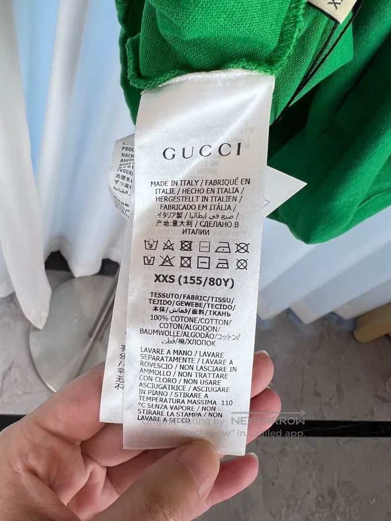 Gucci Gucci Green old letters 25th anniversary printed short sle Size US XXS / EU 40 - 5 Thumbnail