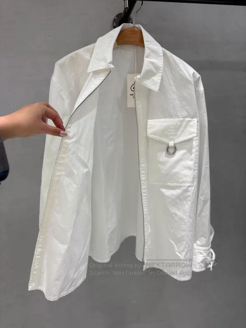 Hermes Hermes White polo collar zippered shirt jacket Size XS / US 0-2 / IT 36-38 - 5 Thumbnail