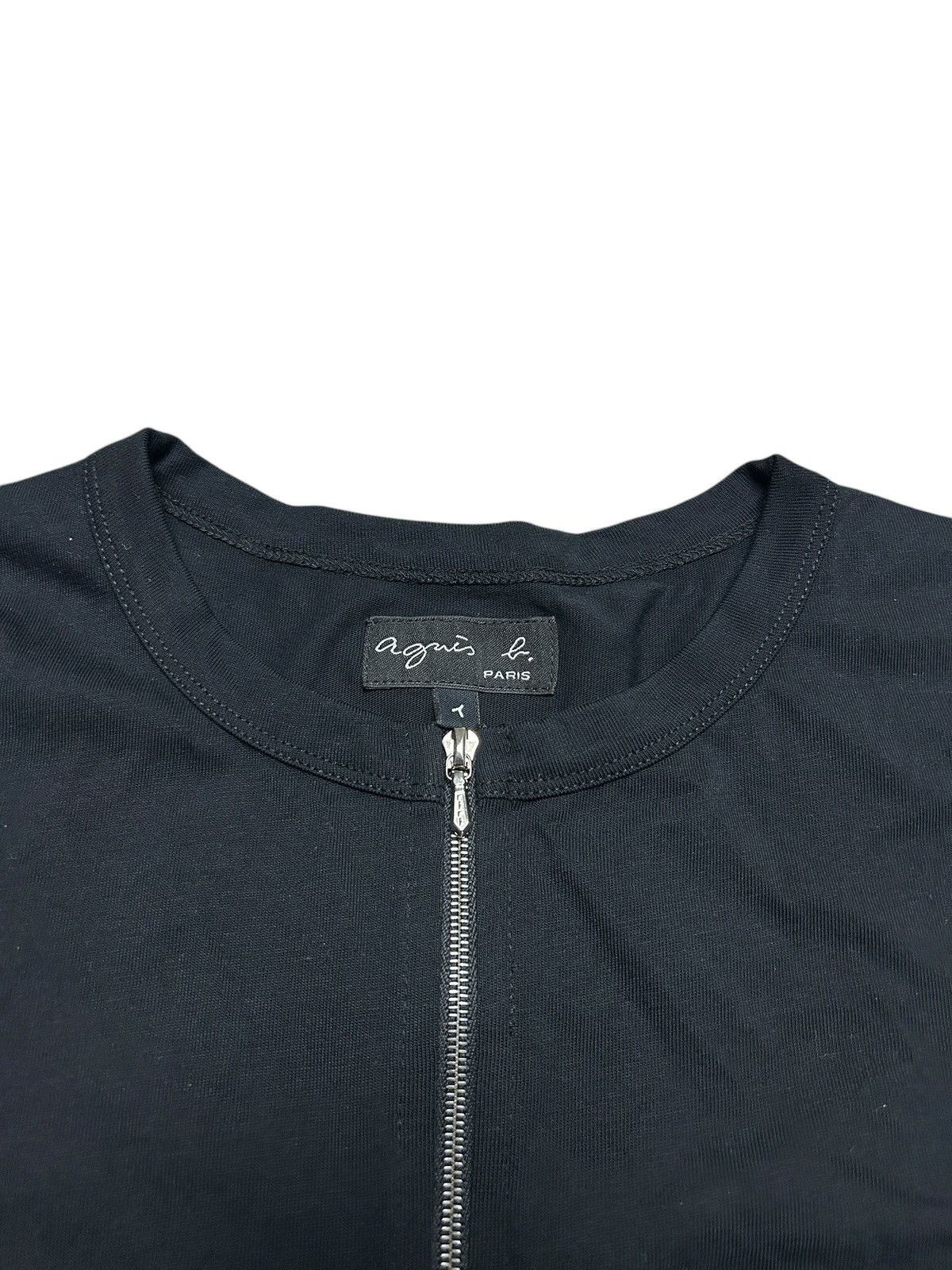 agnes b. Vintage Zip T-shirt Size S / US 4 / IT 40 - 3 Thumbnail