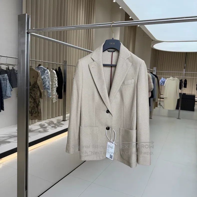 Loro Piana Loro Piana Khaki cashmere and silk blazer Size XS / US 0-2 / IT 36-38 - 1 Thumbnail