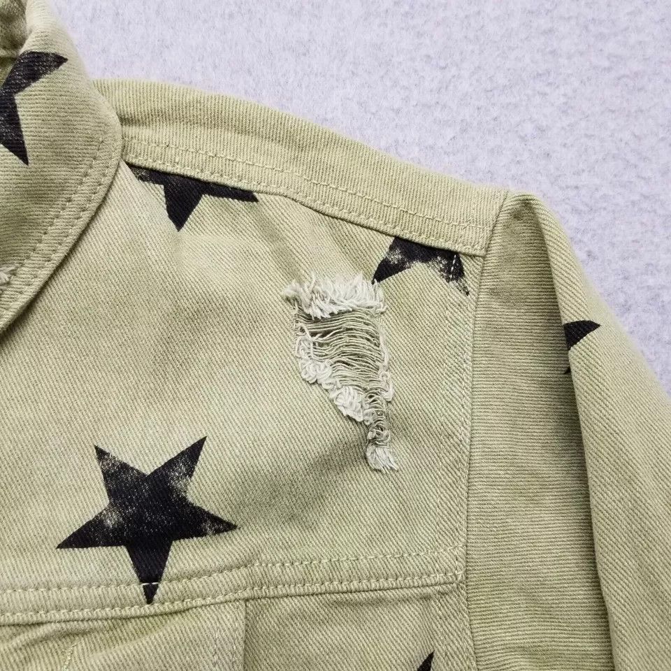 Other Zayla Jacket Womens Large Green Stars Denim Distressed Size L / US 10 / IT 46 - 10 Thumbnail