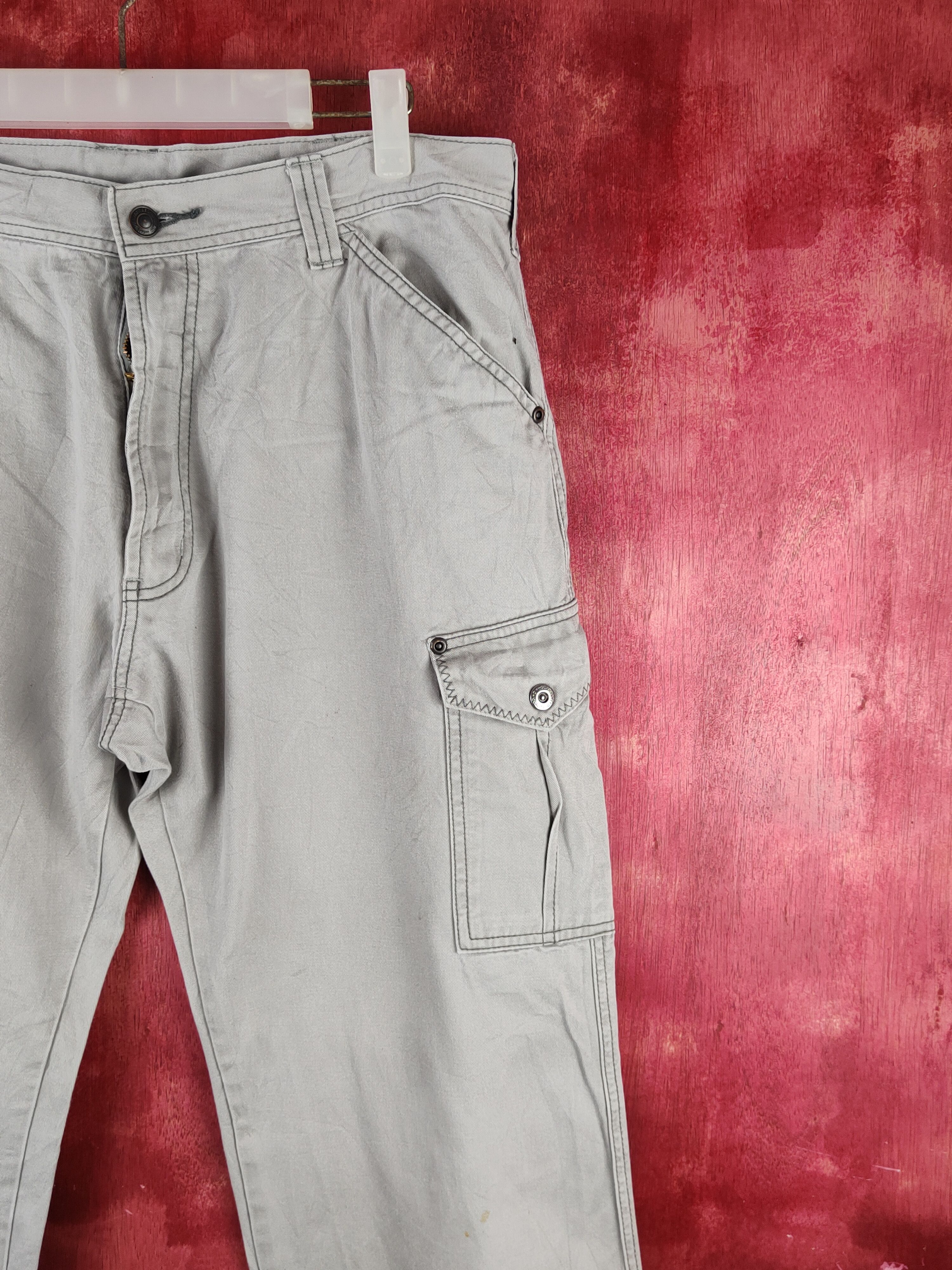 Japanese Brand GW Gray Multipocket Tactical Cargo Pants #S1457 Size US 34 / EU 50 - 5 Thumbnail