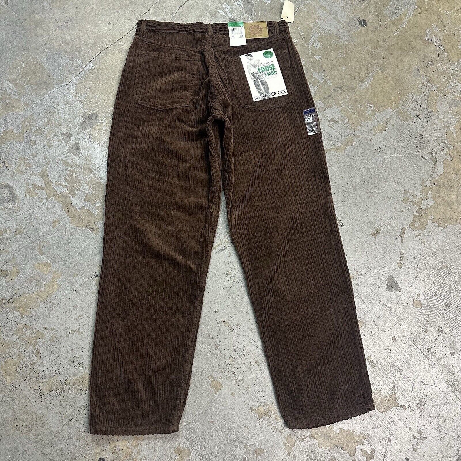 Anchor Blue × Bugle Boy × JNCO NWT Vintage Bugle Boy Brown Loose Baggy Corduroy Pants 36x32 Size US 36 / EU 52 - 7 Thumbnail