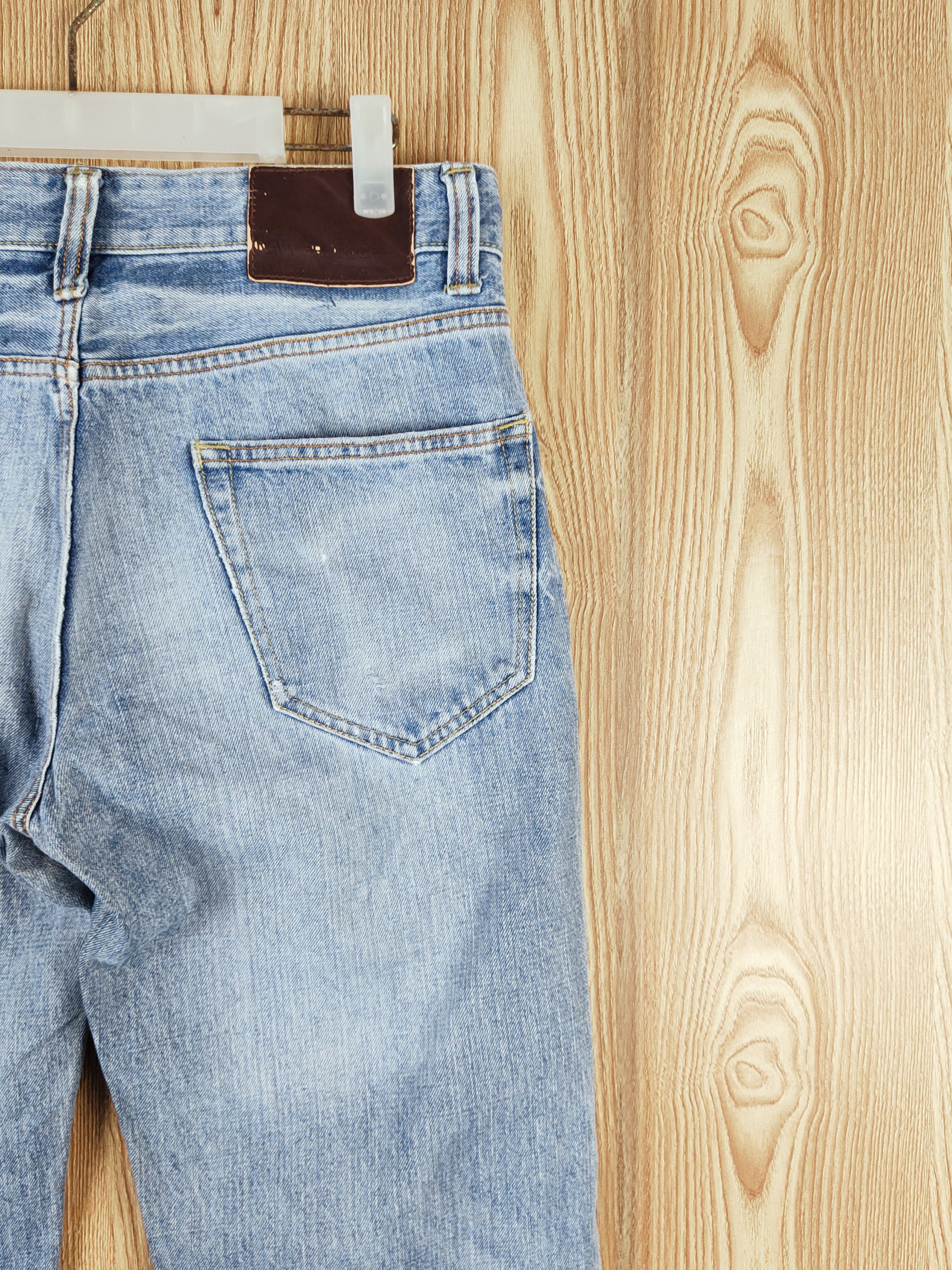 Japanese Brand × Vintage 1991 Navy Produce Blue Distressed Ripped Jeans Size US 32 / EU 48 - 10 Thumbnail