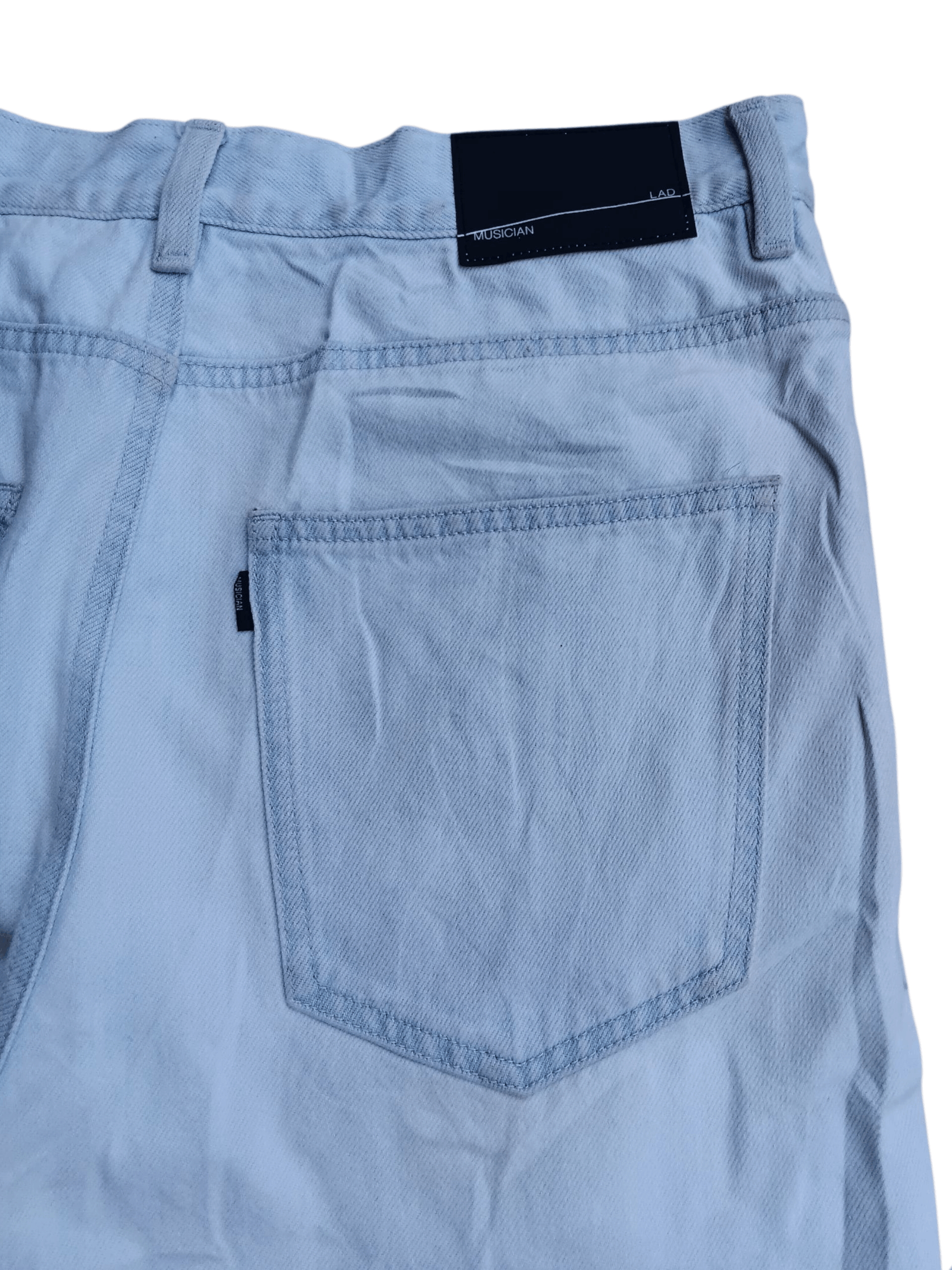 Lad Musician 🤝NEED GONE🤝Splatter distressed baggy light blue jeans Size US 32 / EU 48 - 14 Thumbnail