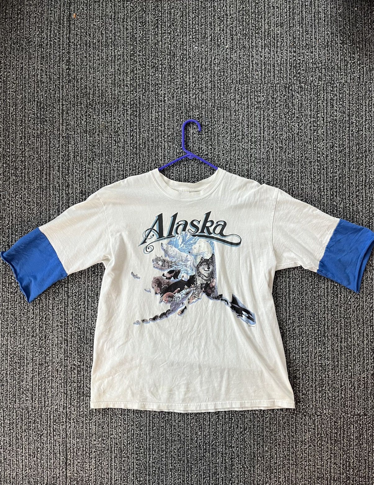 Anvil × Vintage Alaska oversized vintage tee with custom sleeve Size US XL / EU 56 / 4 - 4 Thumbnail