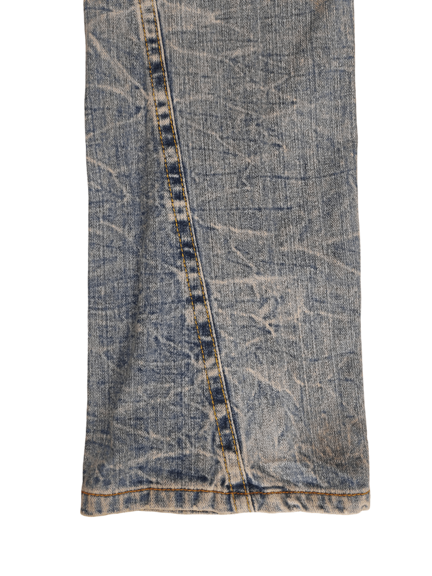 Japanese Brand Vintage 90s Japan Love & Peace Double Waist Clawmark Jeans Size US 31 - 14 Thumbnail