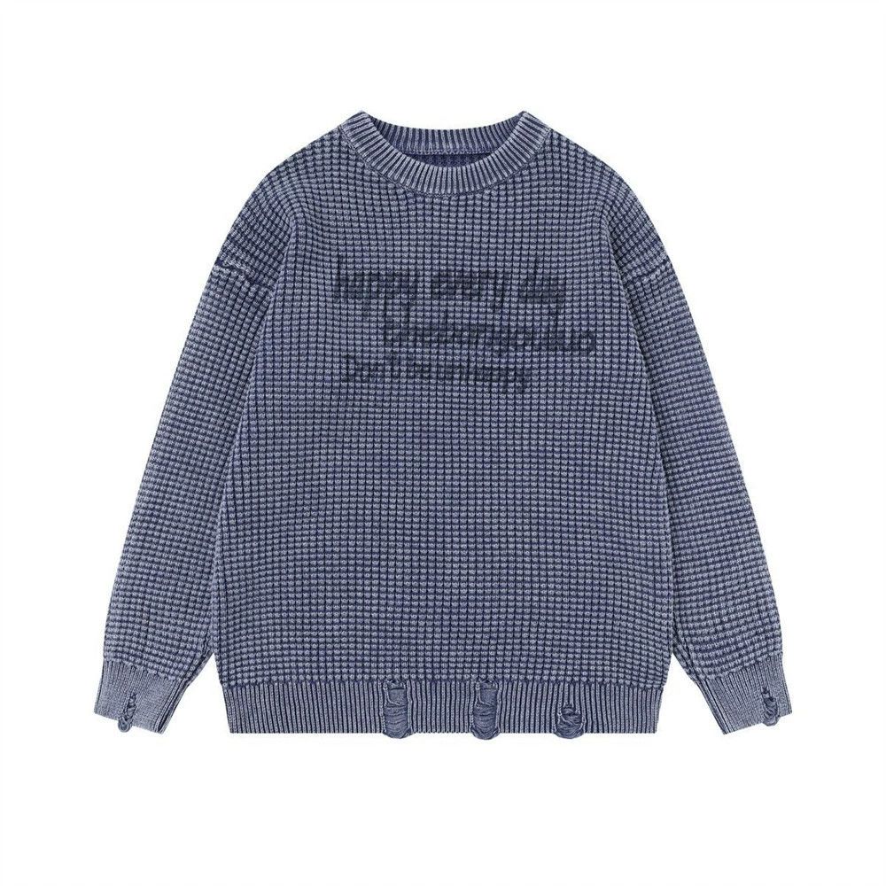 Vintage Punk letter print distressed washed sweater Size US M / EU 48-50 / 2 - 1 Thumbnail