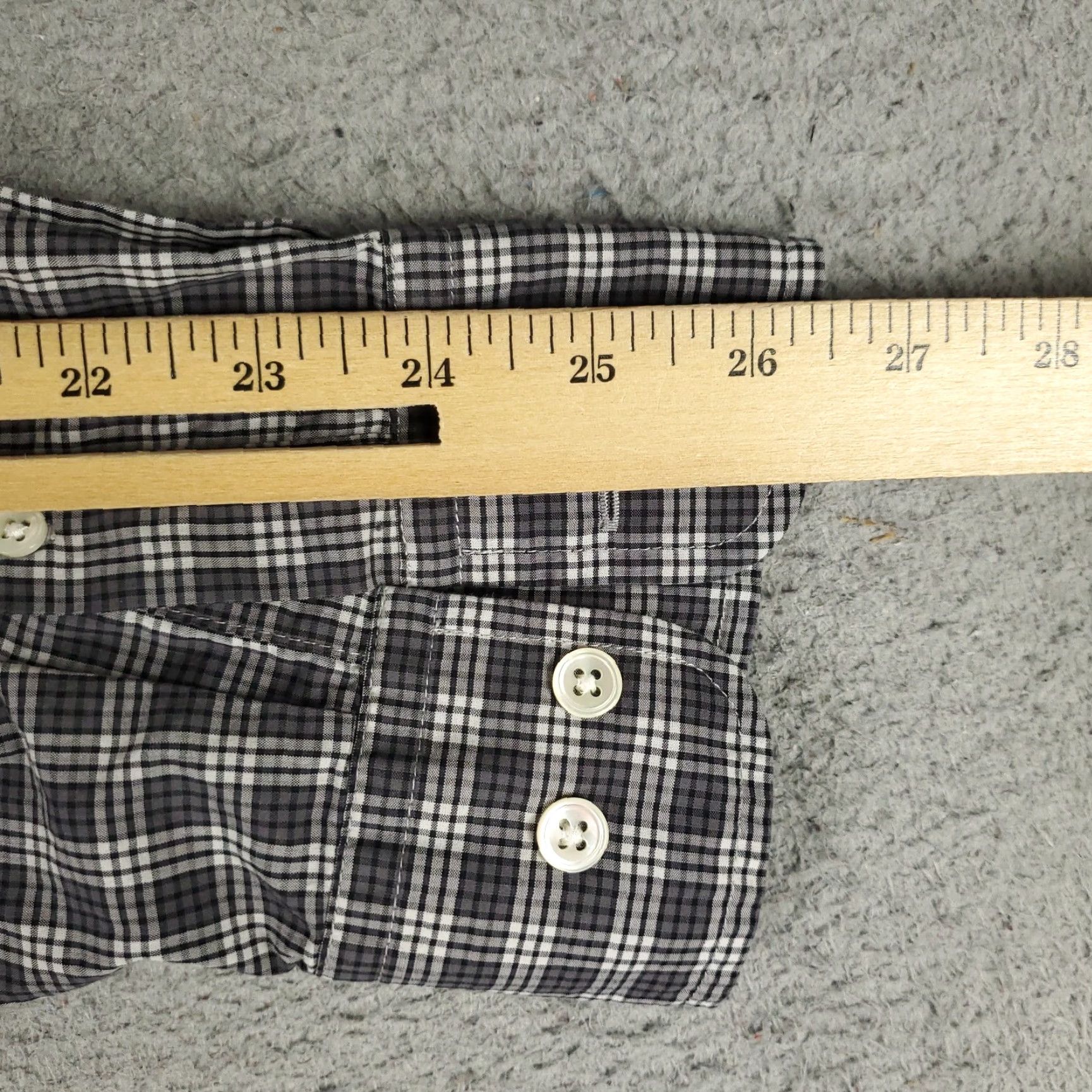 Faconnable Façonnable Button-Up Shirt Mens XL Gray Plaid Long Sleeve Casual Size US XL / EU 56 / 4 - 6 Thumbnail