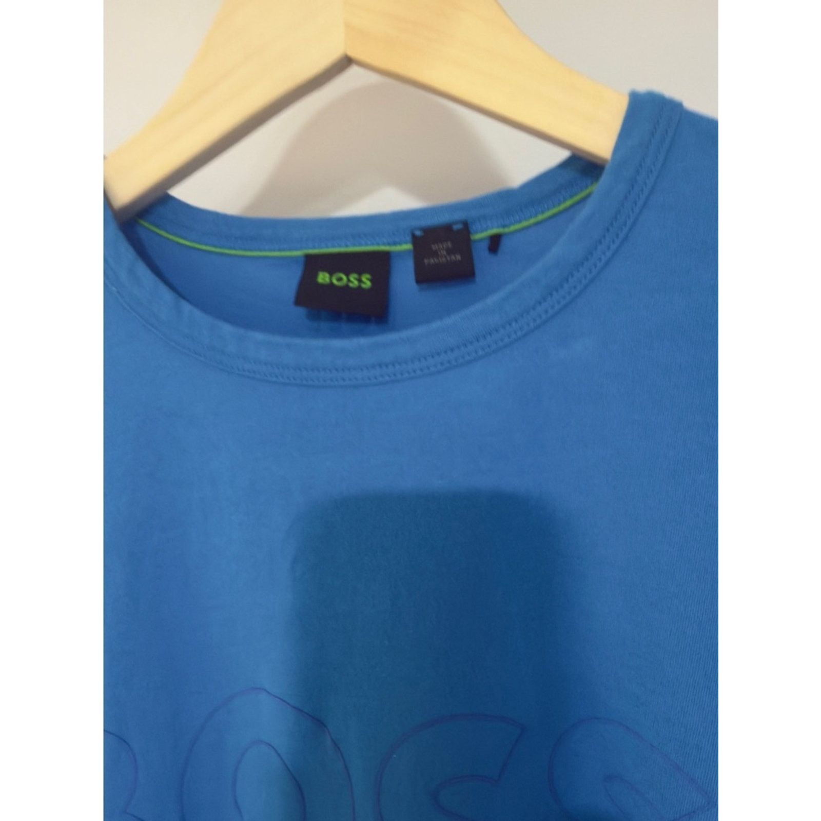 Hugo Boss Boss Bright Blue Embossed-Logo Crewneck Tee Size US M / EU 48-50 / 2 - 7 Thumbnail