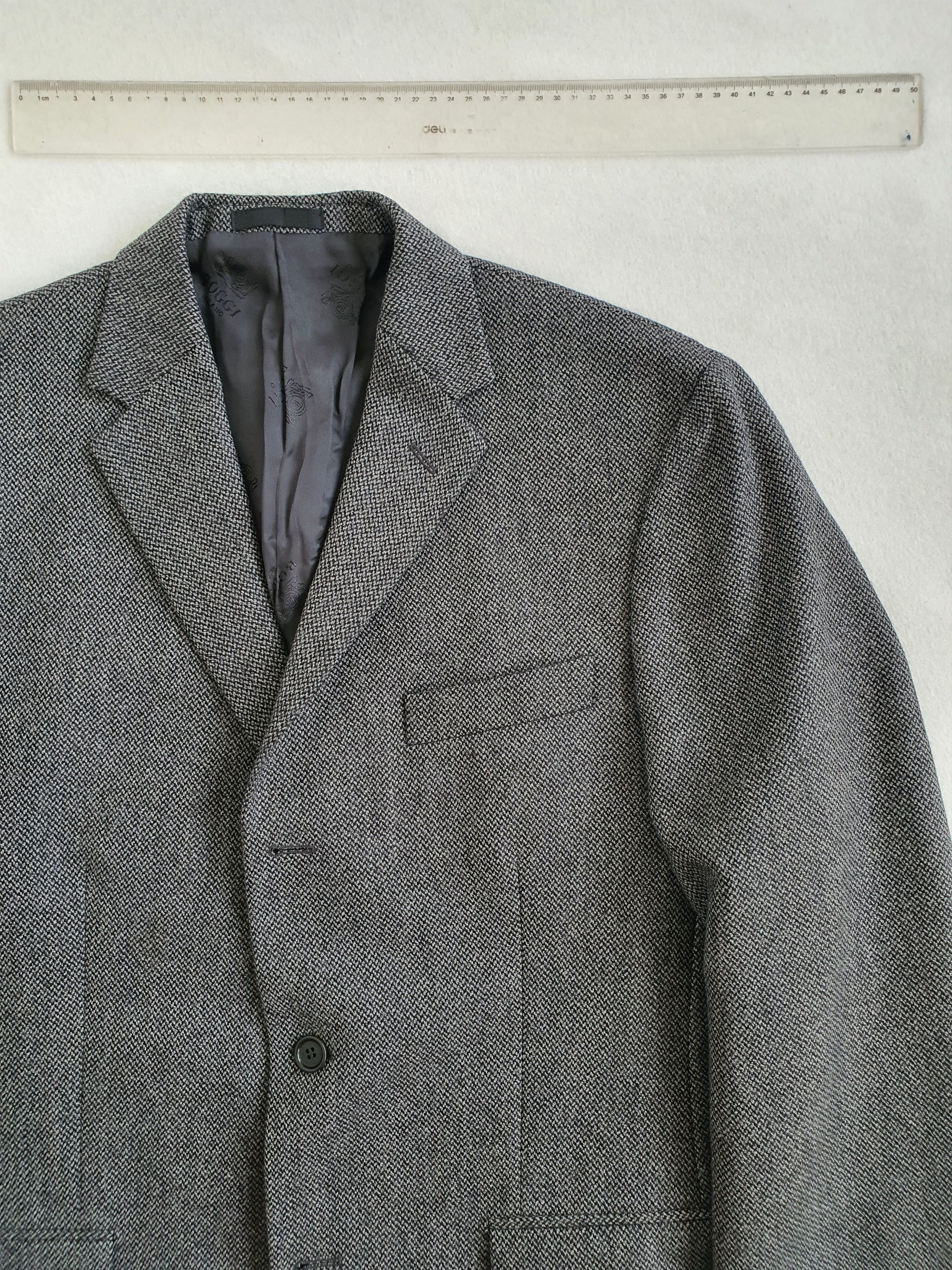 Boggi Micro Herringbone Gray Jacket - Campore Fabric - Sz EU 52-54 Size 42R - 3 Thumbnail