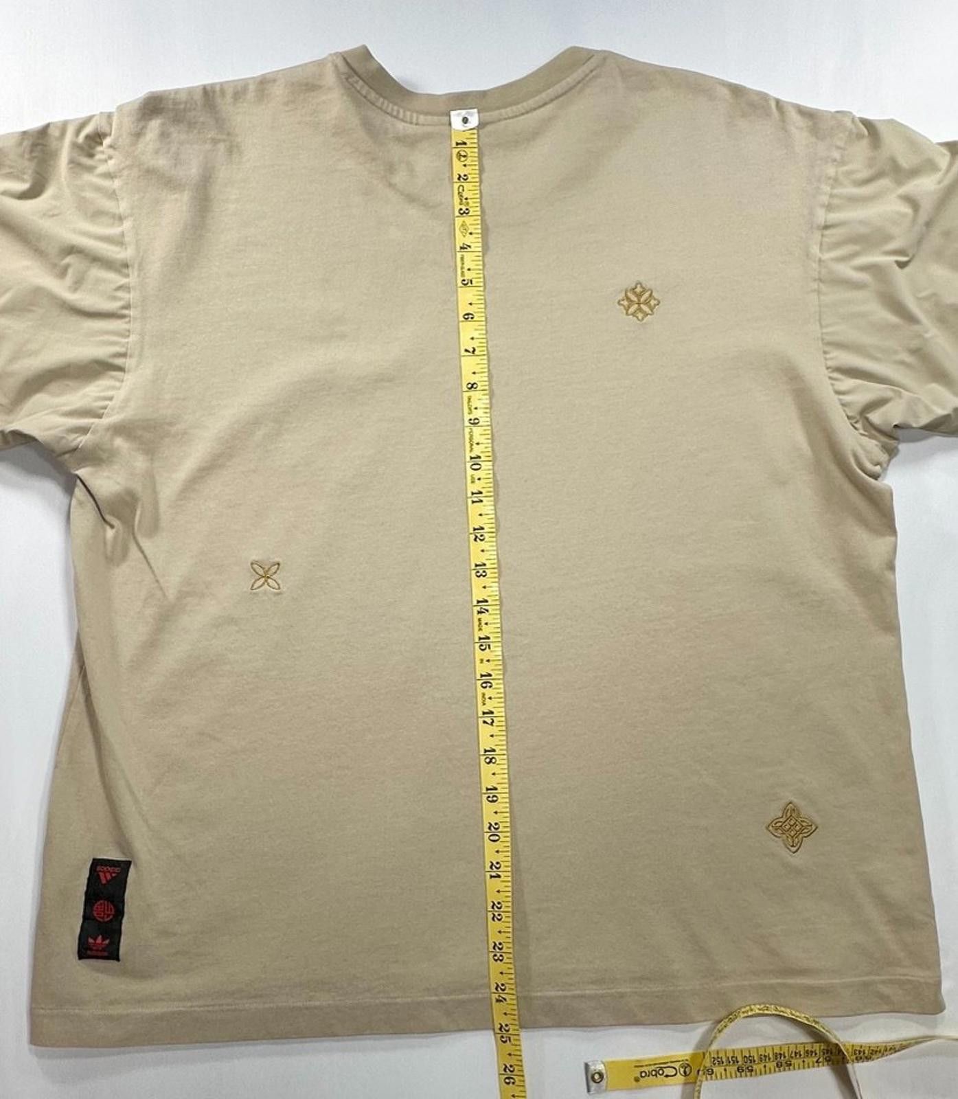 Adidas Adidas Puff Sleeve Embroidered Graphic T-Shirt Brown Mens L Size US L / EU 52-54 / 3 - 3 Thumbnail