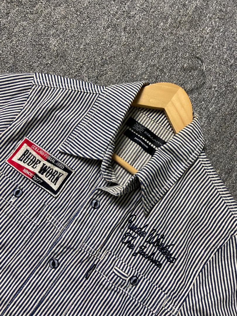 JACKROSE JACKROSE Collars Brand Stripe Workwear Shirt (187) Size US M / EU 48-50 / 2 - 8 Thumbnail