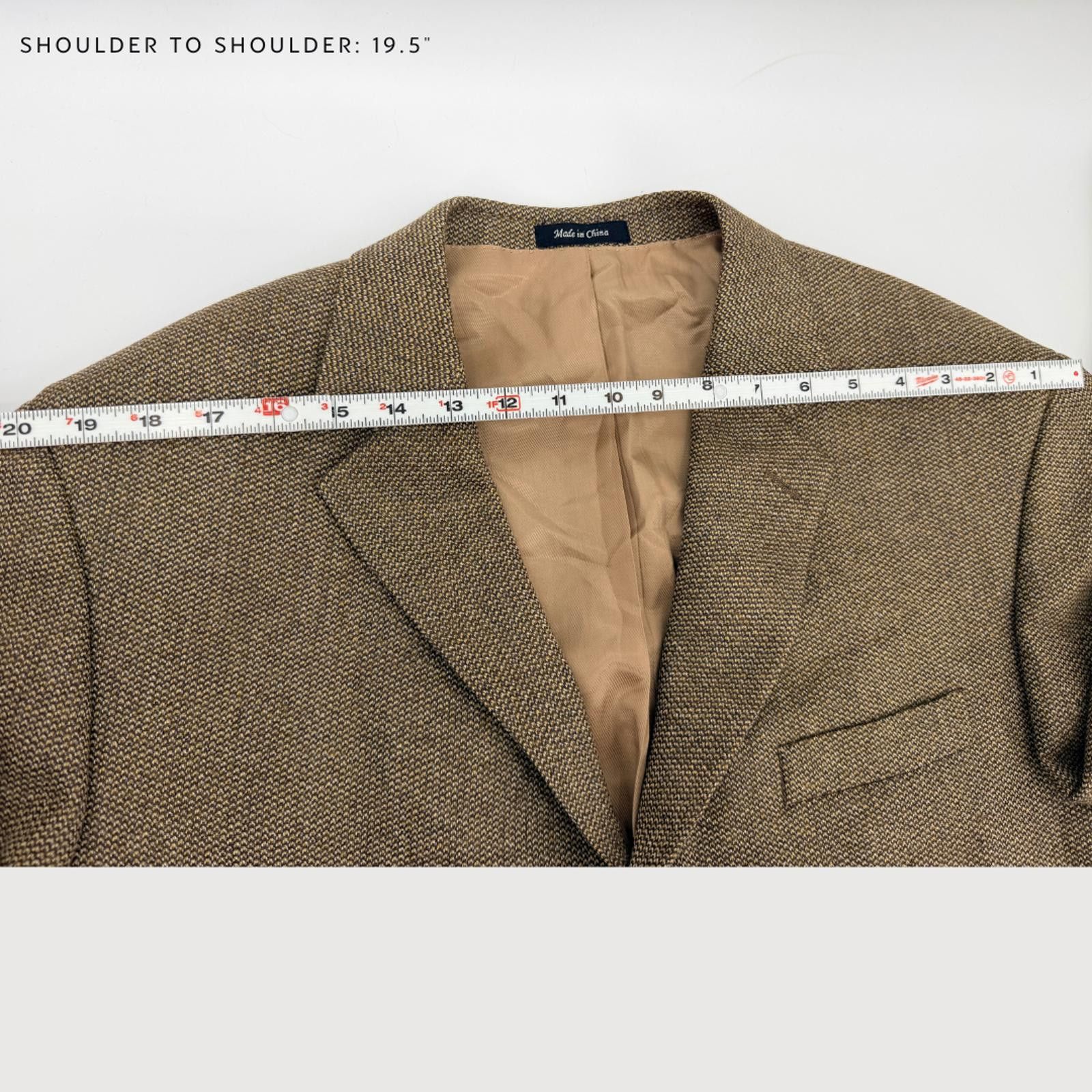 Michael Kors Michael Kors Tweed Sport Coat Lambswool Brown 44R Size 44R - 6 Thumbnail