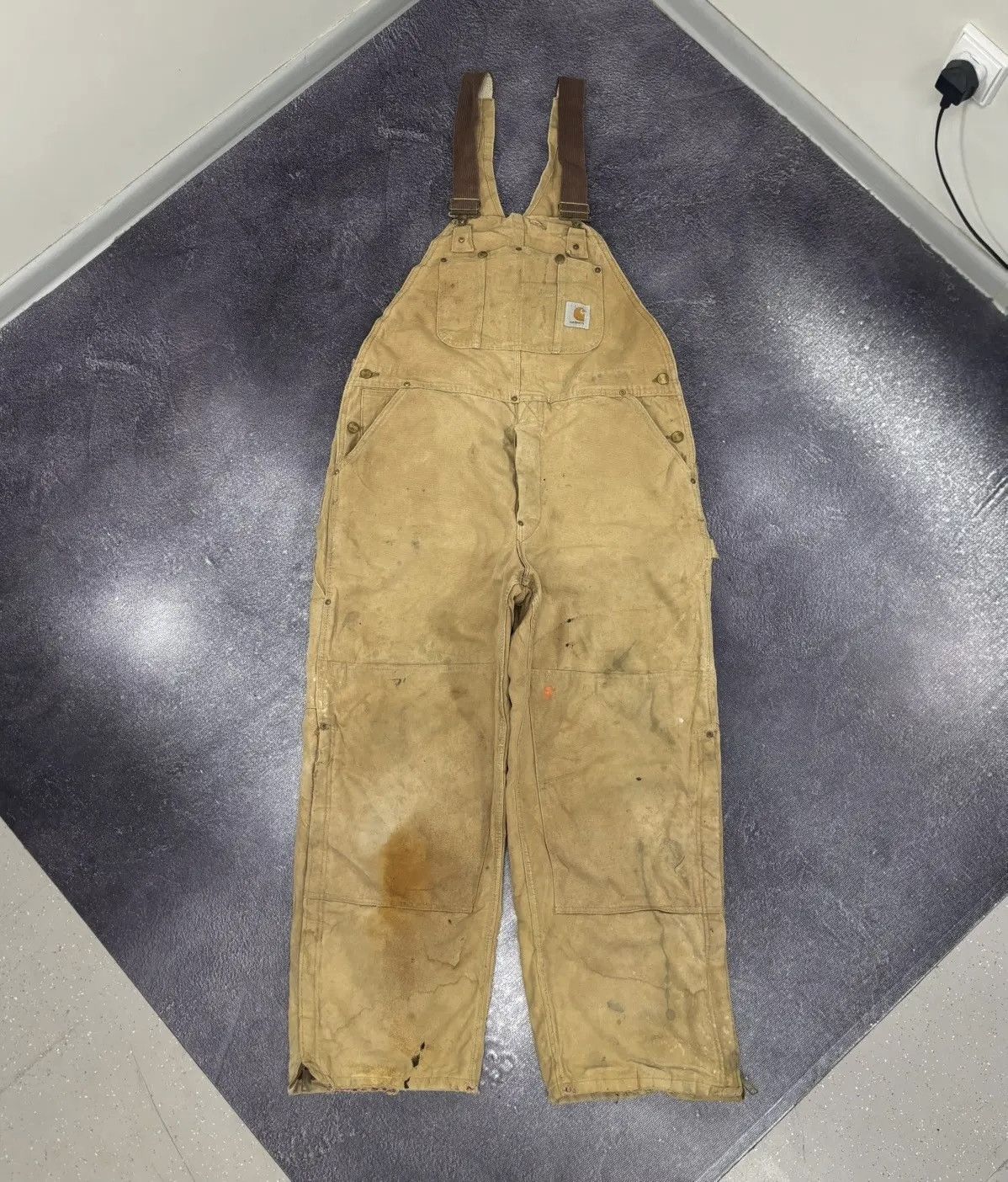 Carhartt × Vintage Vintage Carhartt Double Knee USA Workwear Dad Hype Overall Size US 40 / EU 56 - 1 Thumbnail