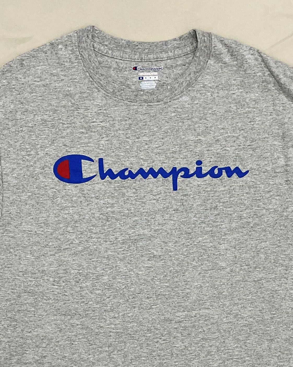 Champion Champion Patriotic Logo Long Sleeve T-Shirt (Oxford Grey) Size US M / EU 48-50 / 2 - 3 Thumbnail