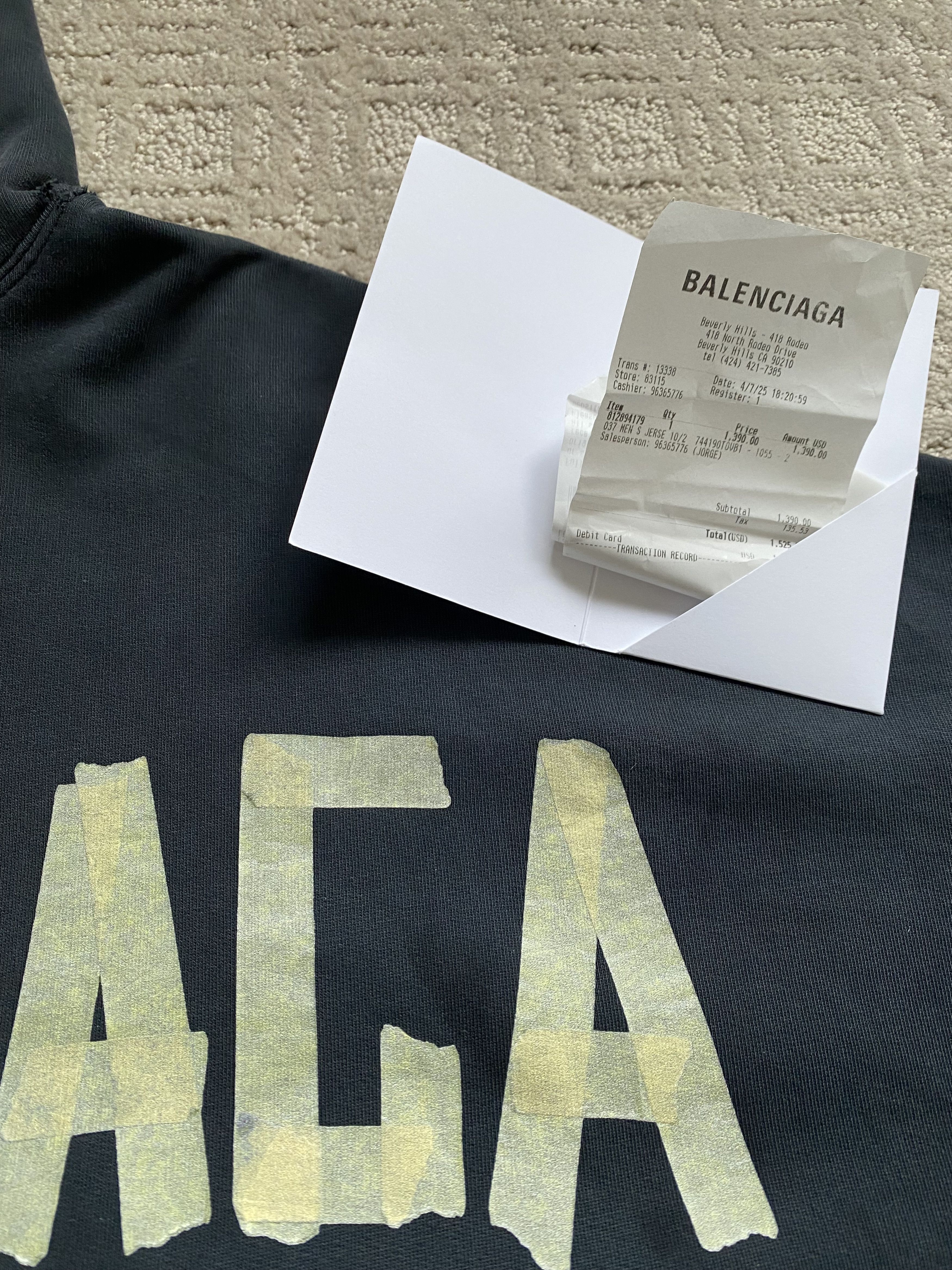 Balenciaga Balenciaga tape hoodie Size US M / EU 48-50 / 2 - 4 Thumbnail