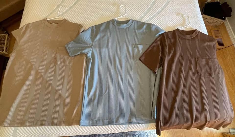 Designer Set of 3 VTG Mens Haband Dressy Tshirts Size ONE SIZE - 1 Thumbnail