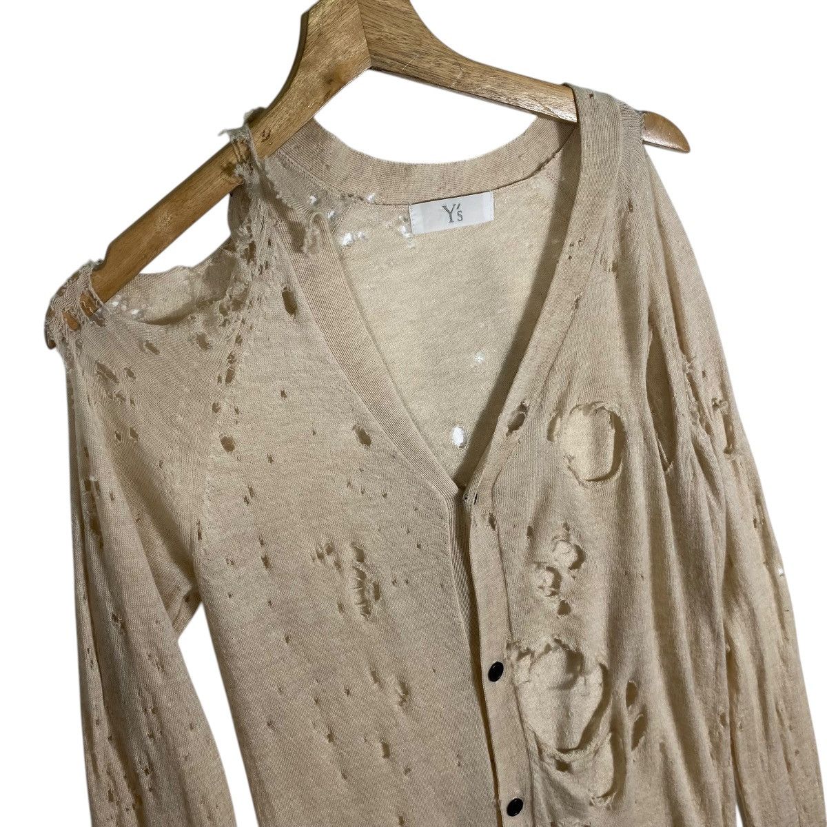 Y's Y's Yohji Yamamoto Destroyed Distressed Cardigan Size 2 Size XS / US 0-2 / IT 36-38 - 5 Thumbnail