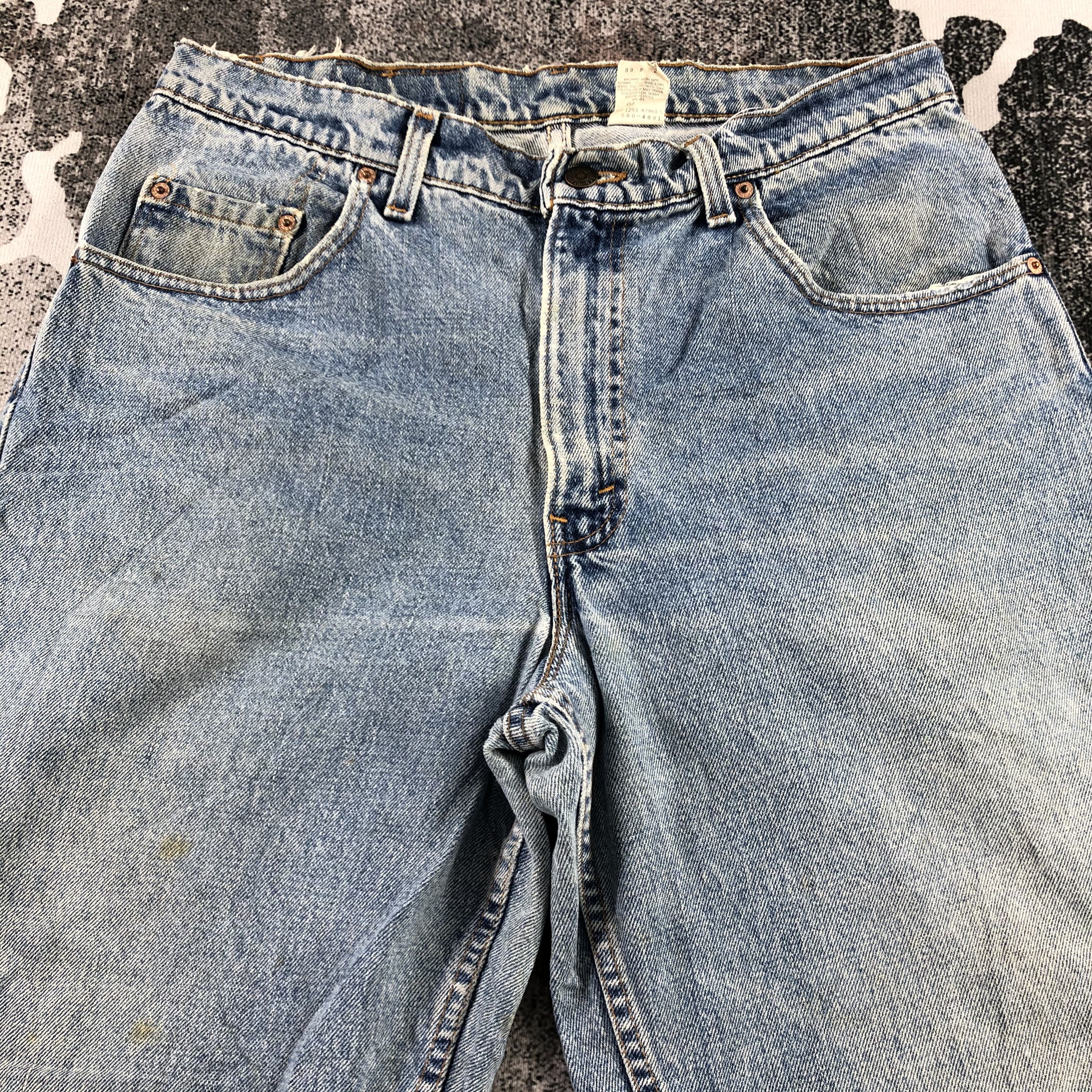 Levi's Vintage 90s Levi's 560 Jeans Medium Blue Denim KJ1387 Size US 34 / EU 50 - 3 Thumbnail