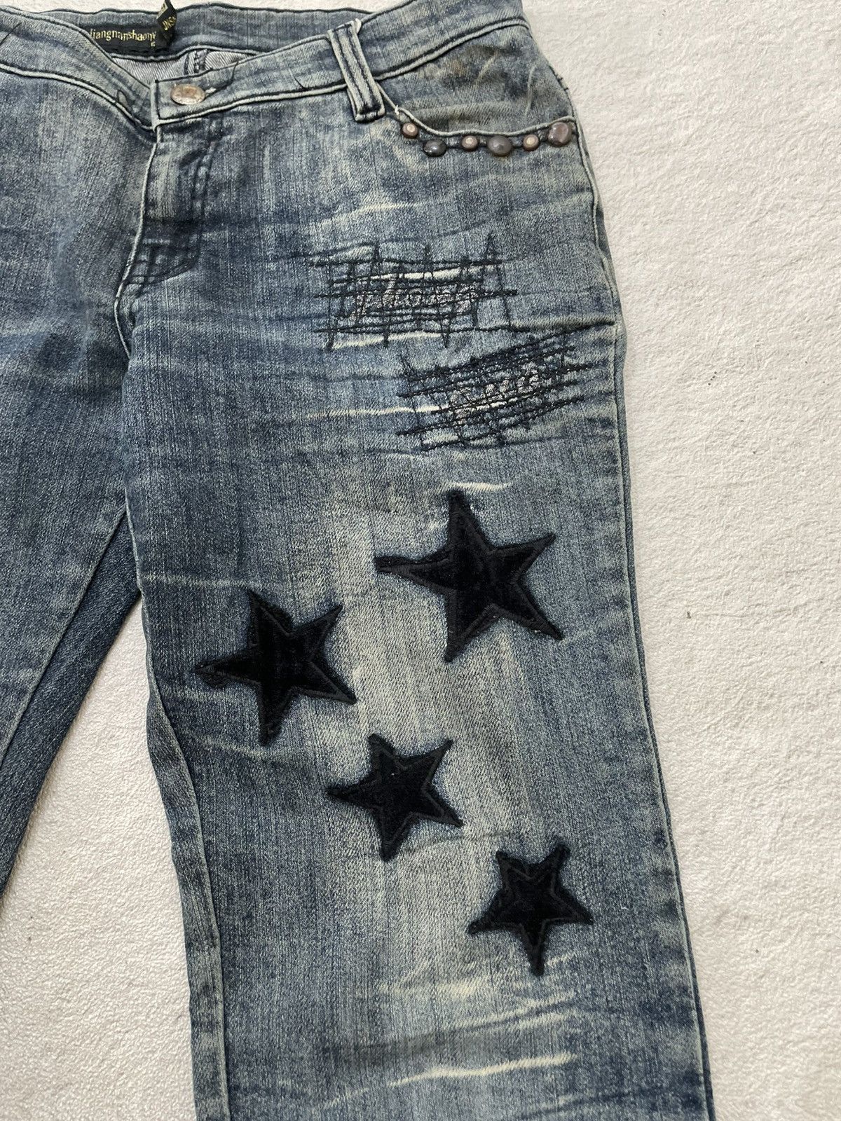 Hysteric Glamour 2000s Hysteric Star Patch Flare Denim Mudwash Y2K Japanese Size US 30 / EU 46 - 4 Thumbnail