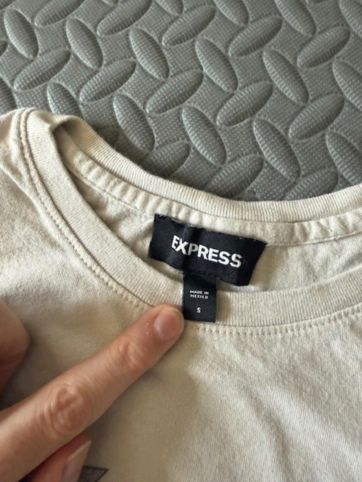 Express Express T-Shirt beige Short Sleeve Logo Shirt - Size: S Size US S / EU 44-46 / 1 - 2 Thumbnail