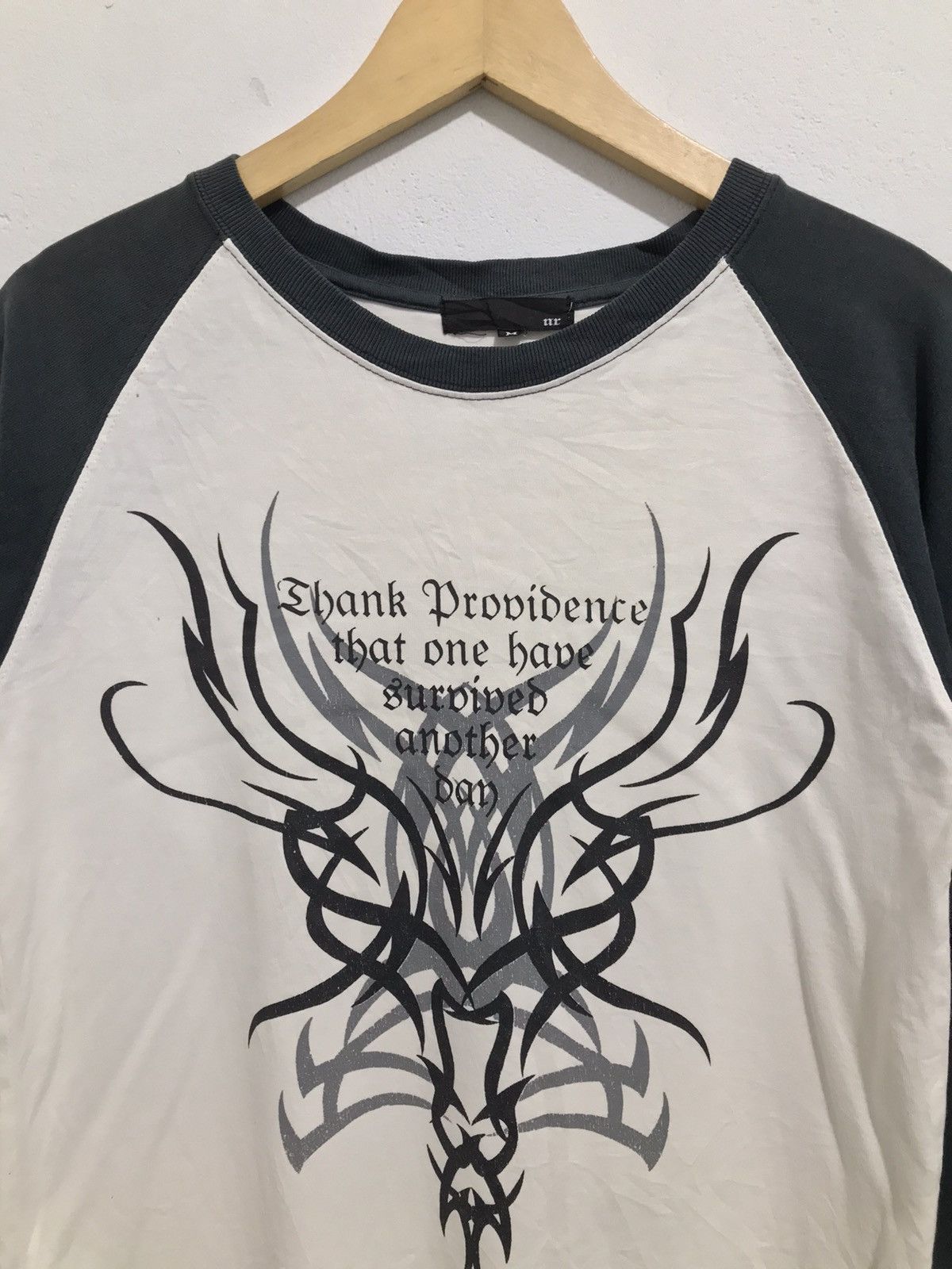 Hysteric Glamour Japanese Gothic Poem Tribal Tshirt Raglan style Size US M / EU 48-50 / 2 - 2 Thumbnail