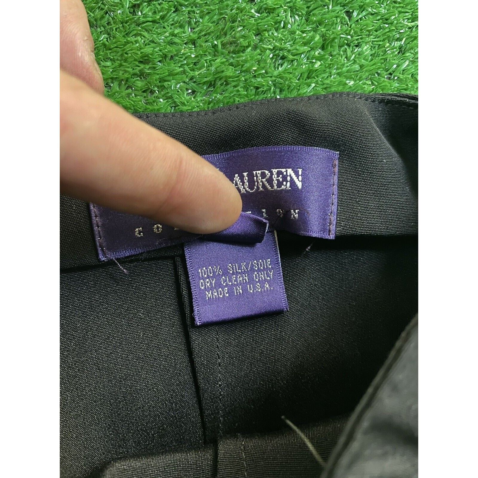 Ralph Lauren Vintage Ralph Lauren Purple Label Silk 8 Black 27 Pants USA Size 30" / US 8 / IT 44 - 4 Thumbnail