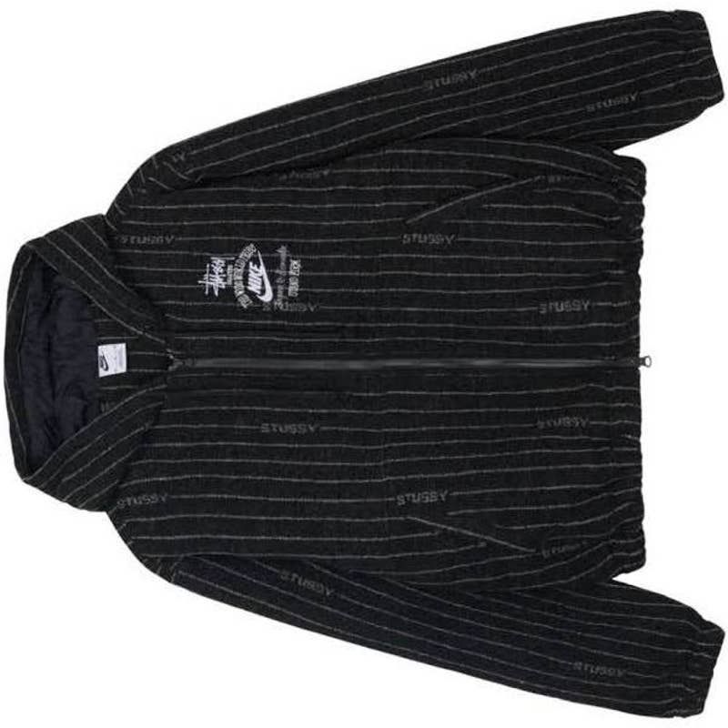 image of Nike X Stussy Nrg Striped Wool Jacket Black Xsmall Ships Now, Men's